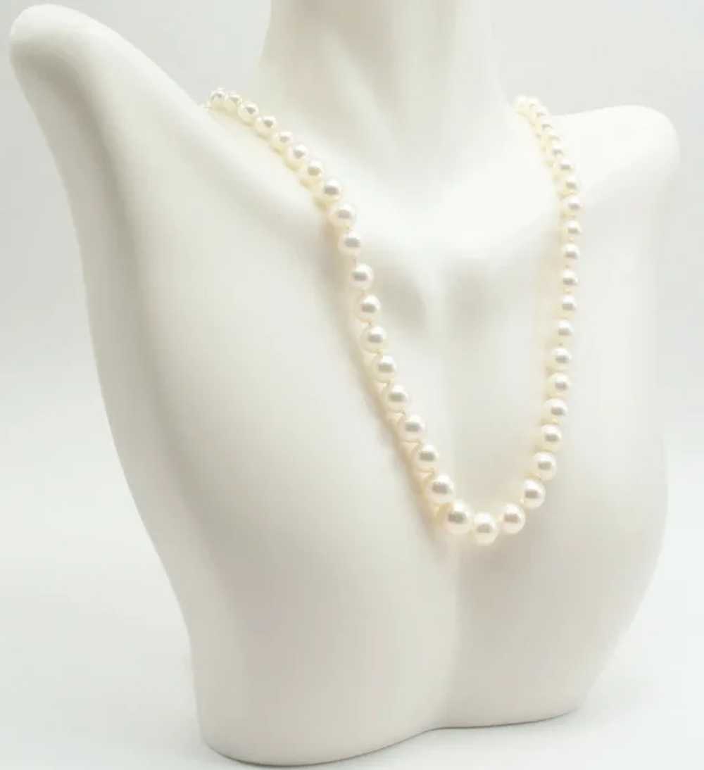 Vintage Graduated Takashima Sterling Silver Pearl… - image 3