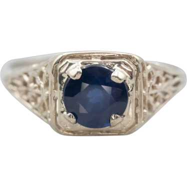 Art Deco Sapphire Solitaire Ring