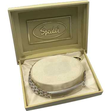 Vintage Speidel USA Mens ID Bracelet Silver Tone N