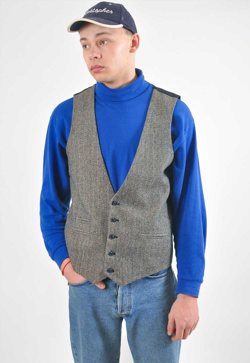 Vintage tweed vest - image 1