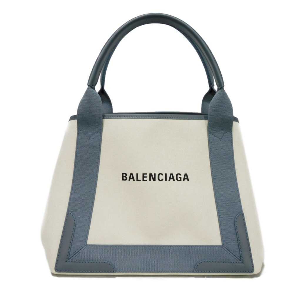 BALENCIAGA Tote Bag Navy Hippo S Small Cabas Natu… - image 1