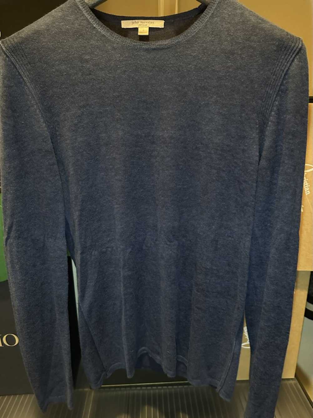 John Varvatos Silk/Cashmere Pete Crew Neck Sweater - image 1