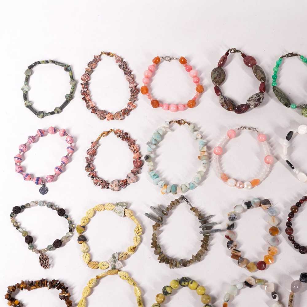 Other 35 Crystal Bead Beaded Gemstone Bracelets B… - image 2