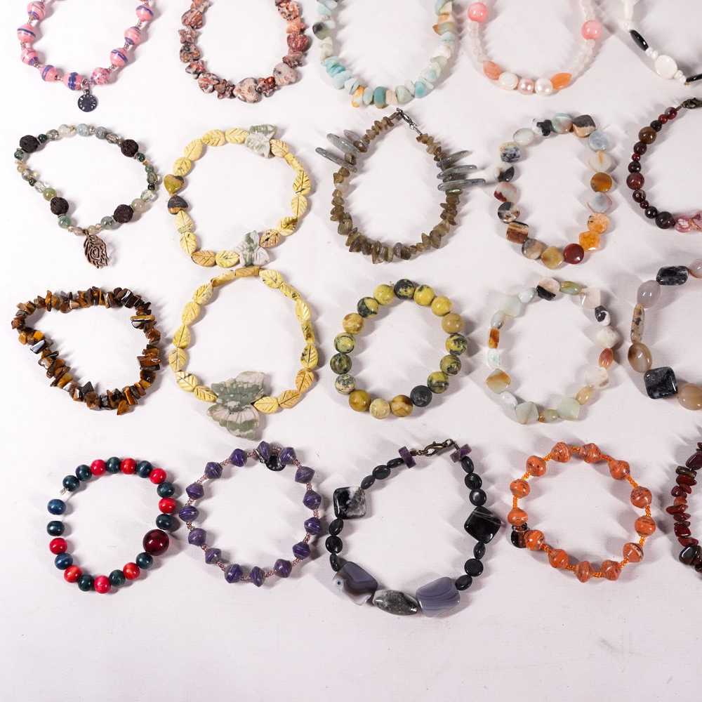 Other 35 Crystal Bead Beaded Gemstone Bracelets B… - image 5