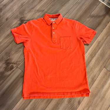 Relwen Relwen Coral/Orange Casual Polo Shirt Men L