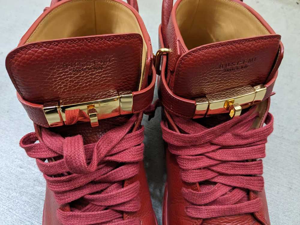 Buscemi × Streetwear Buscemi 100 MM Red Leather I… - image 4