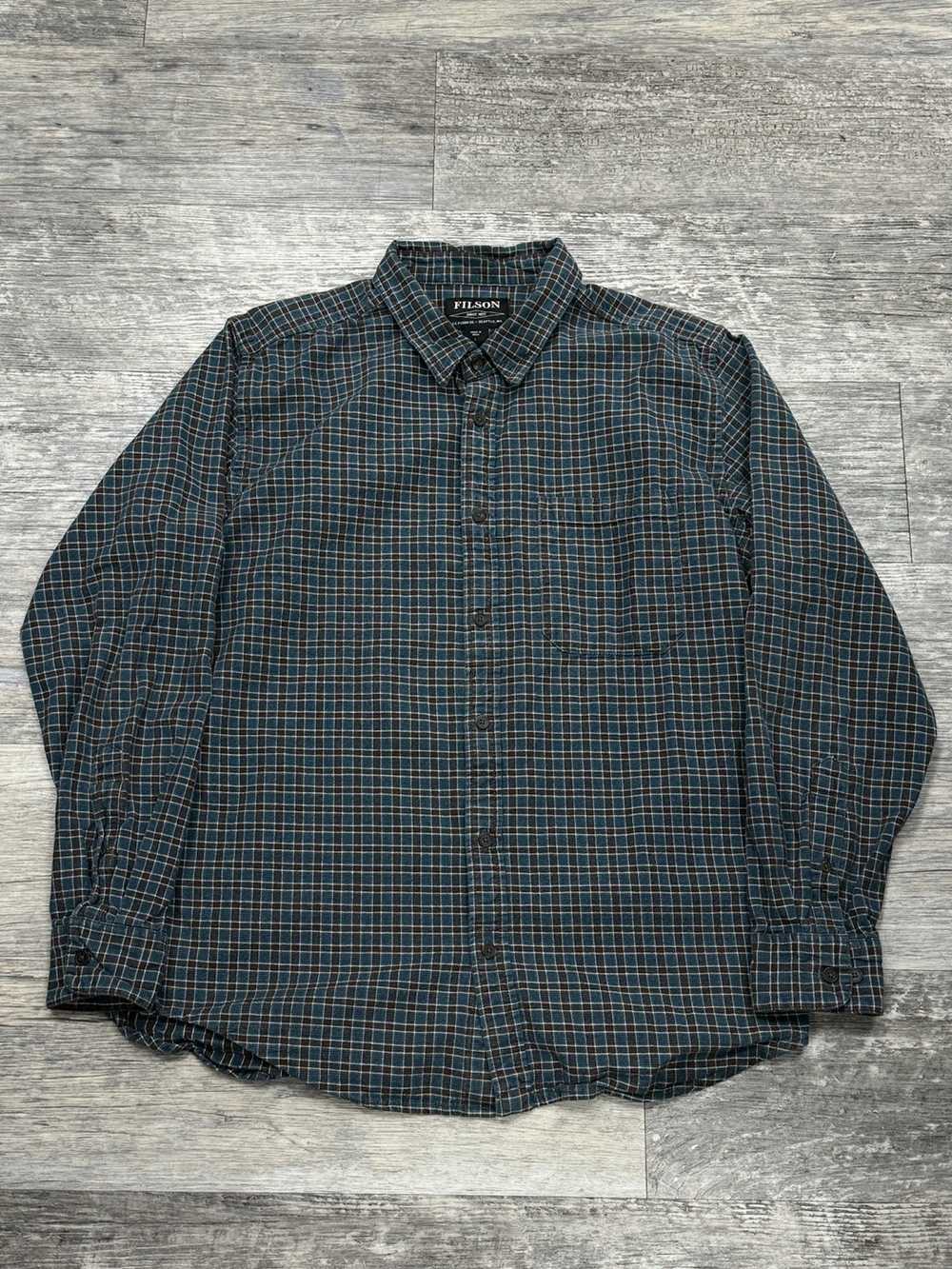 Filson Teal/Brown Filson Flannel - image 1