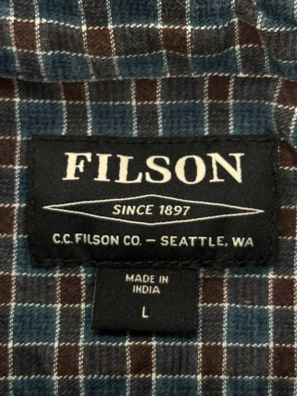 Filson Teal/Brown Filson Flannel - image 5