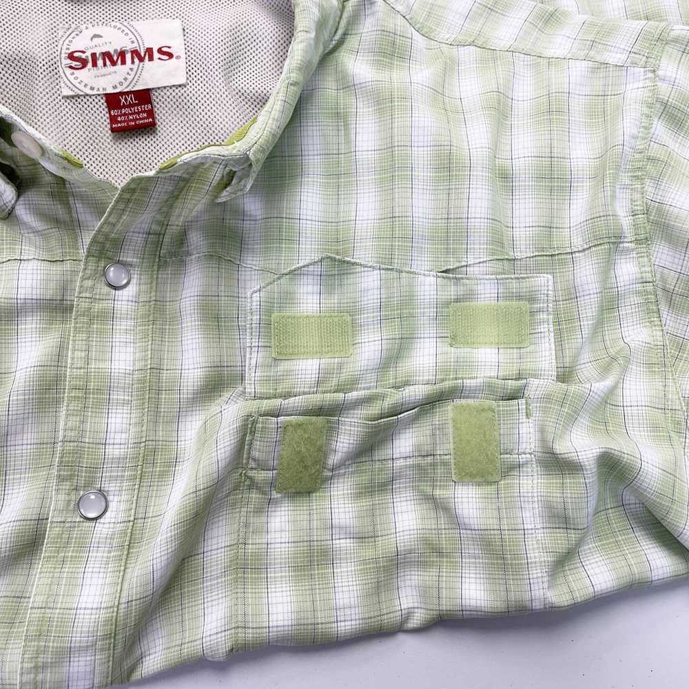 Simms Simms Mens XXL Fishing Shirt Pearl Snap Gre… - image 5