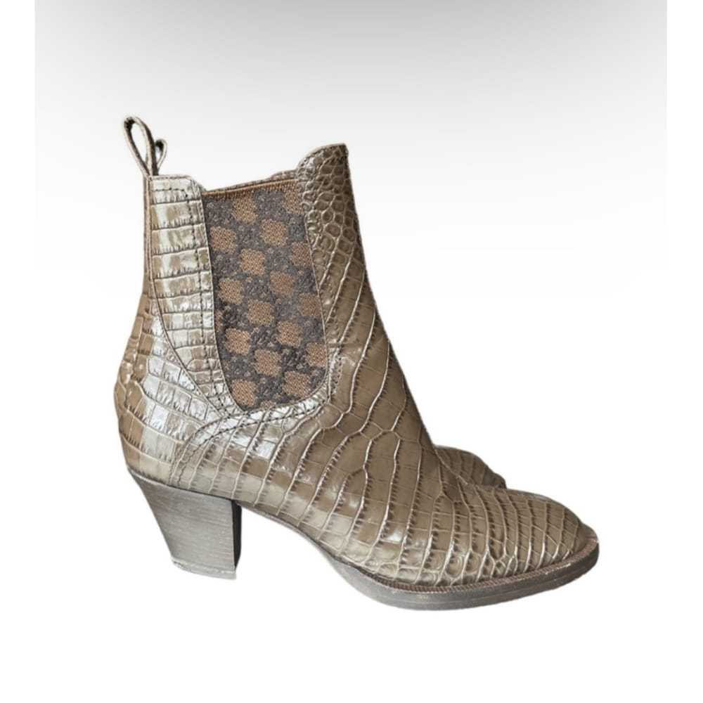 Fendi Leather western boots - image 2