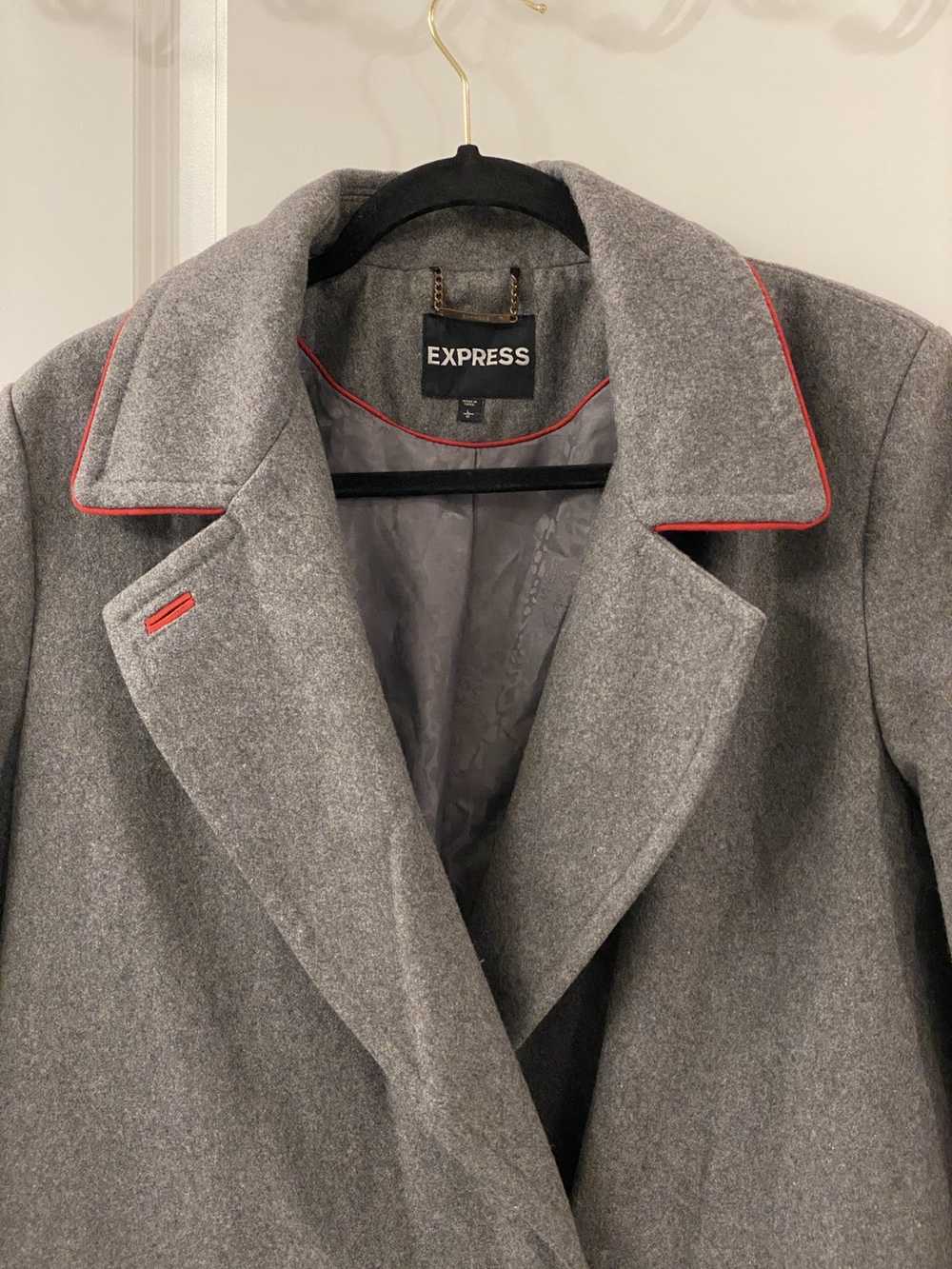 Express Gray Long Winter Coat | Express | Large - image 3