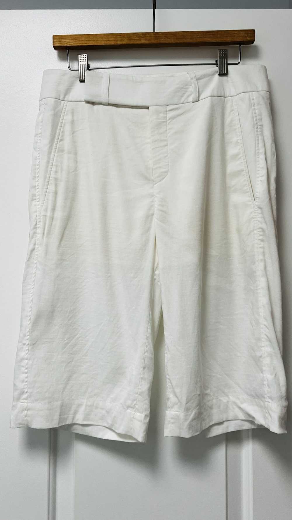 Helmut Lang HELMUT LANG Optic White Linen Shorts - image 1