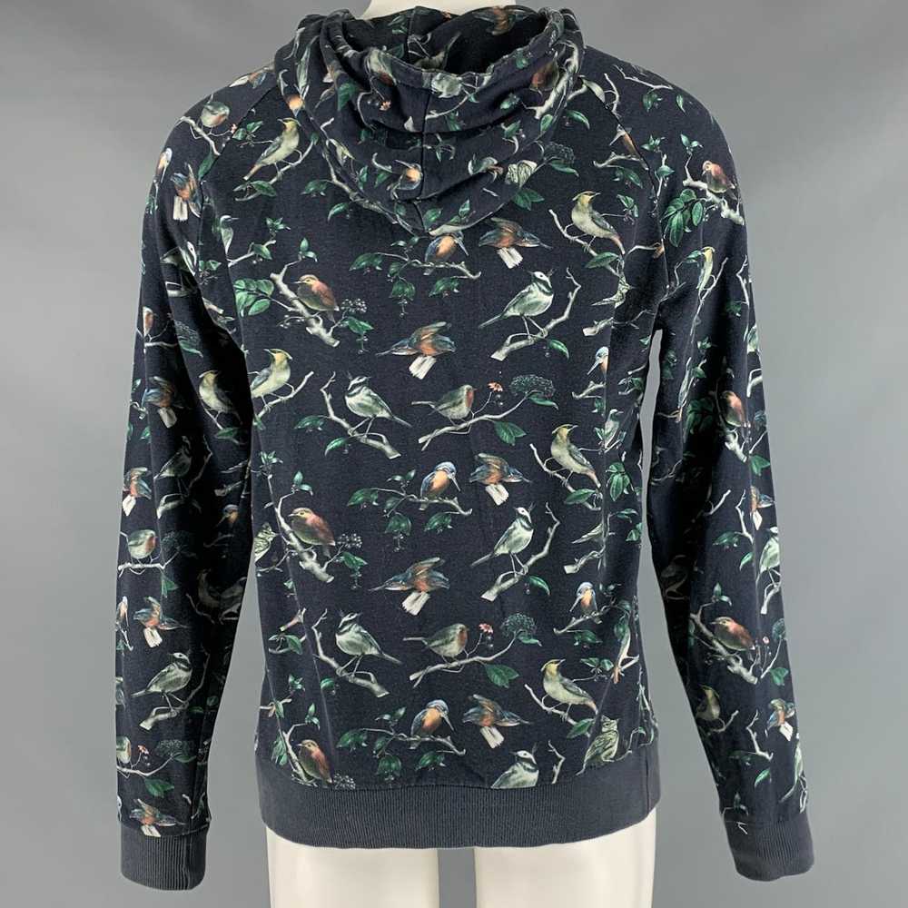 AMI Navy Print Cotton Hooded Sweatshirt - image 4