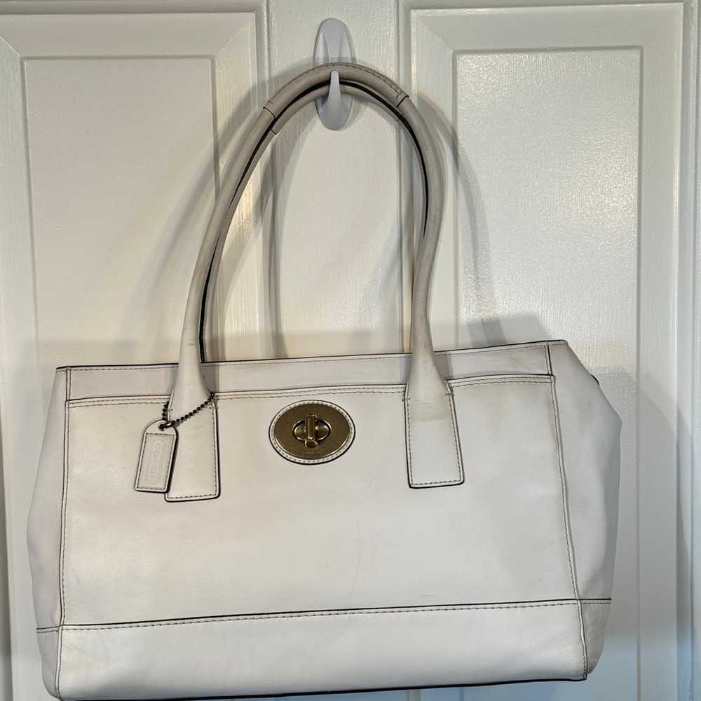 Vintage Coach Madeline 11554 Ivory Leather Purse - Gem