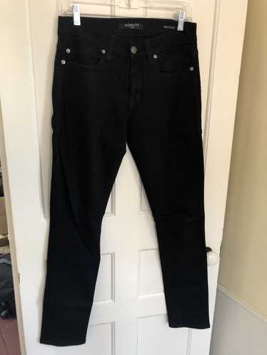 Fidelity Vantage Skinny Black Denim Jeans 30