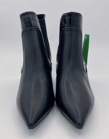 Qupid Black Pointed Toe Slip On Block Heel Slip O… - image 1