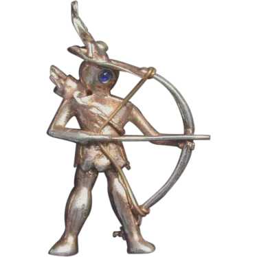 Vintage Sterling Silver WILLIAM TELL Archer Pin