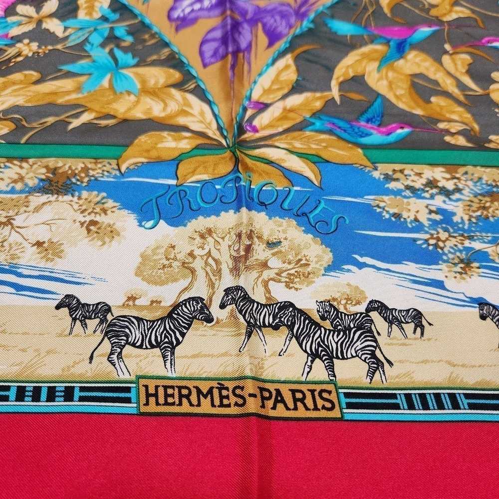 Authentic Vintage Hermes Les Tropiques Scarf - image 2