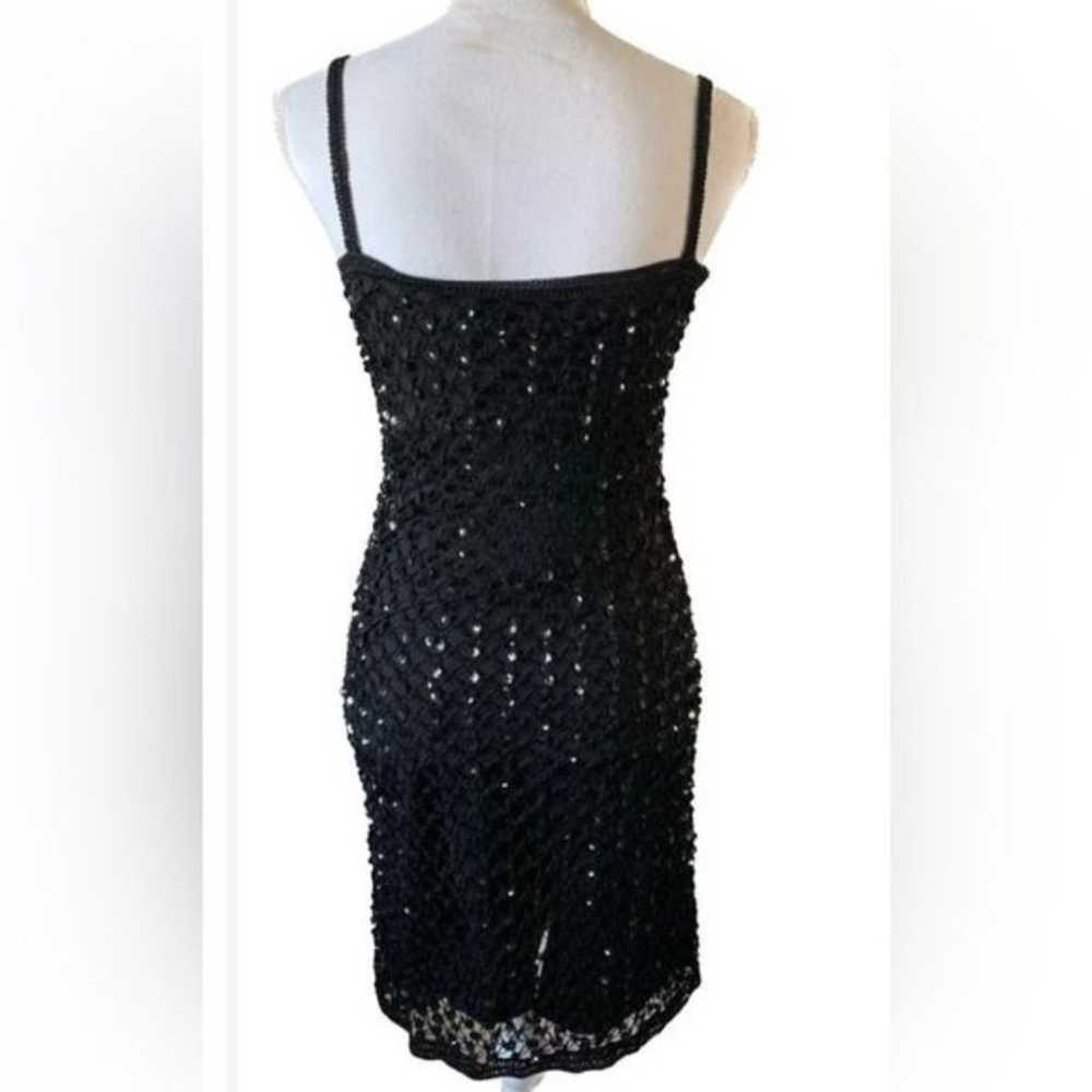 Beautiful sequin dress. Vintage. Black. Small - image 2