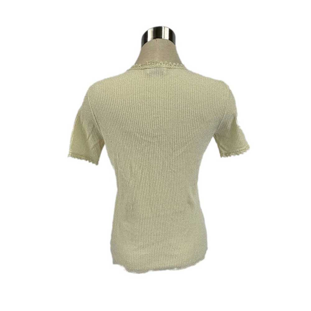 Keneth Knits Vintage 70s Ivory Top (4547) - image 3