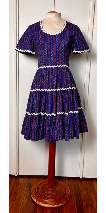 Vintage 1980's "Home-sewn" Square Dancing Dress i… - image 1