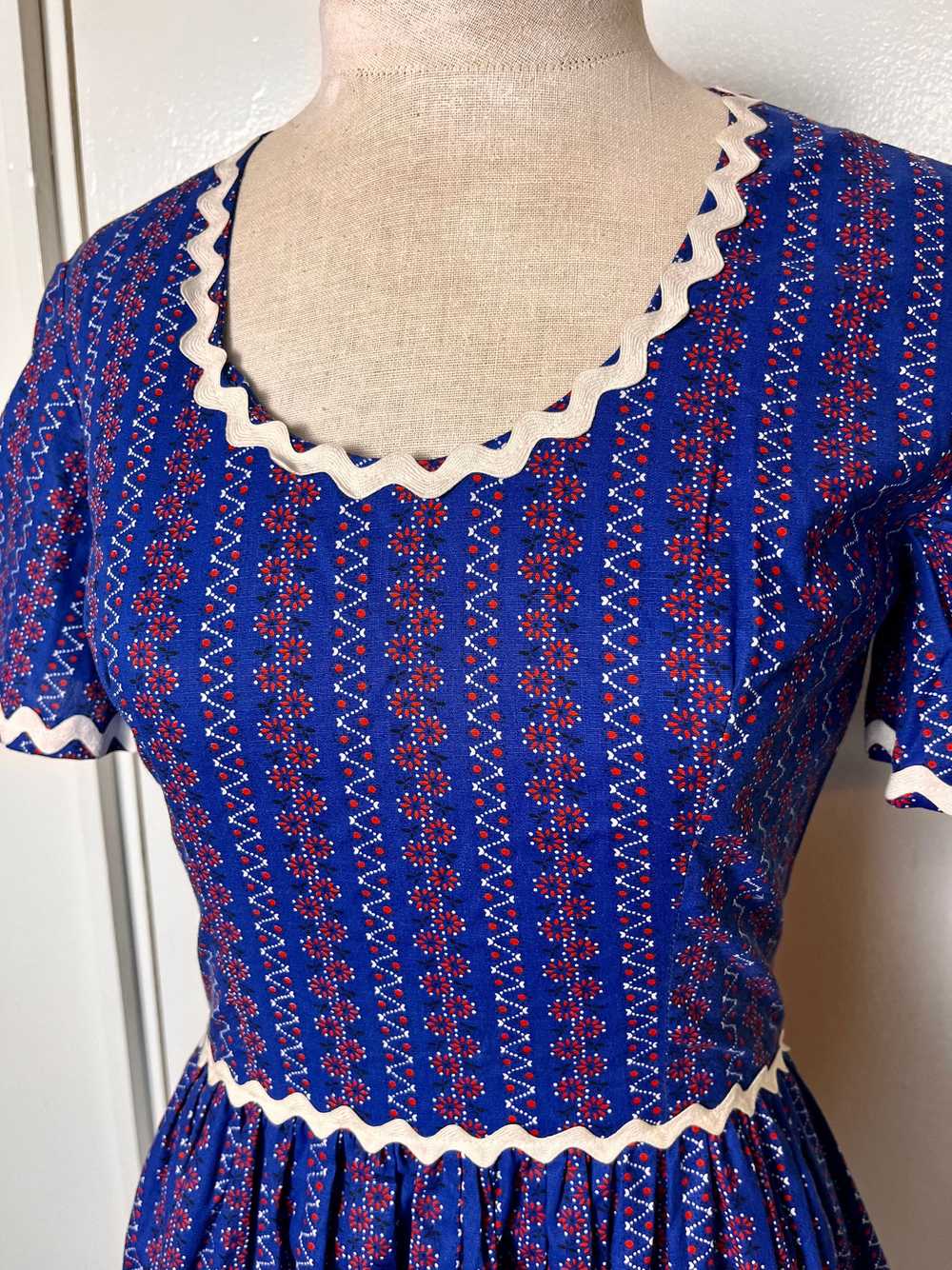 Vintage 1980's "Home-sewn" Square Dancing Dress i… - image 2