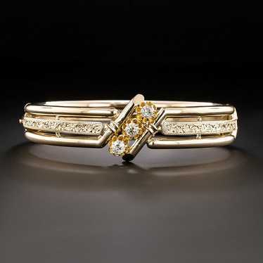 Antique Austro-Hungarian Diamond Bangle Bracelet - image 1