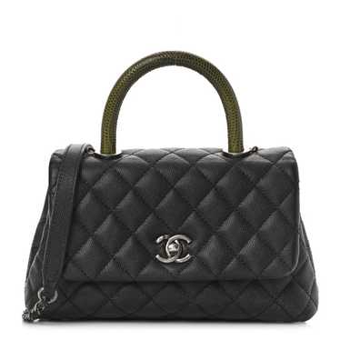 CHANEL Caviar Lizard Embossed Quilted Mini Coco H… - image 1