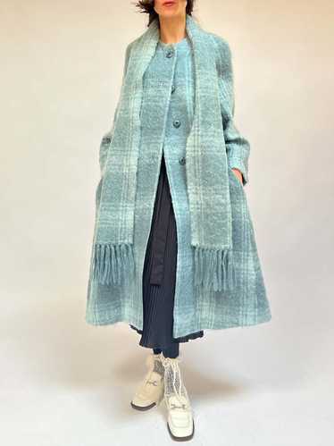 Vintage Mohair Woven Coat - Azure