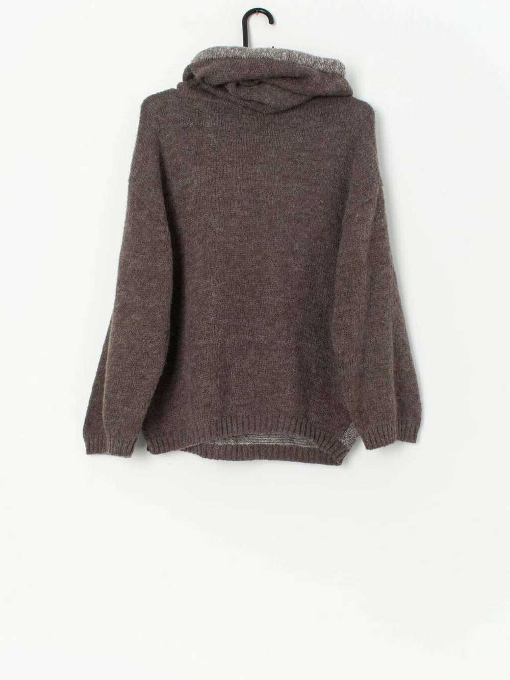 Vintage St Michael rollover neck jumper in brown … - image 3