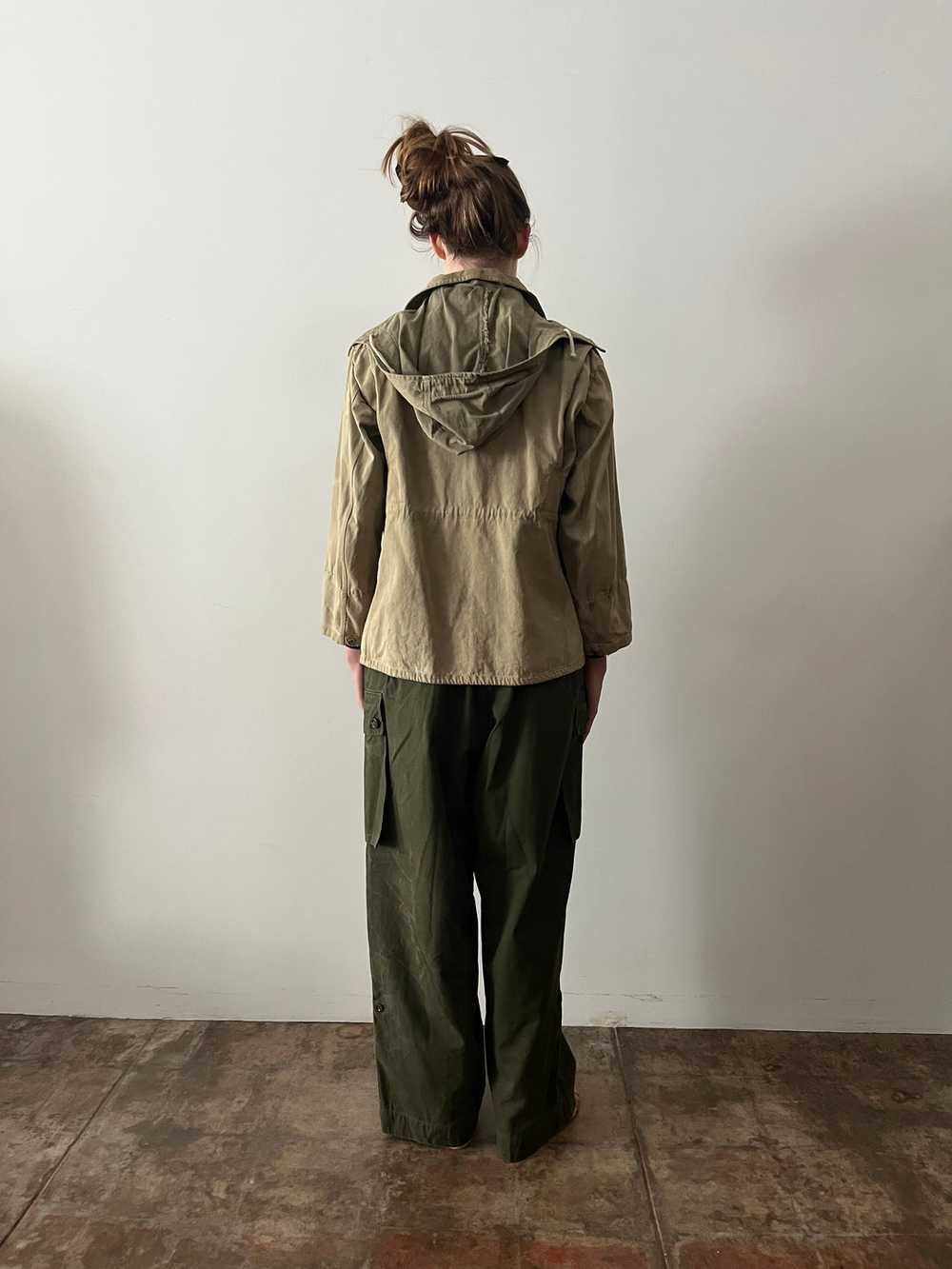 60s Japanese Cropped Canvas Rain Jacket Parka - image 6