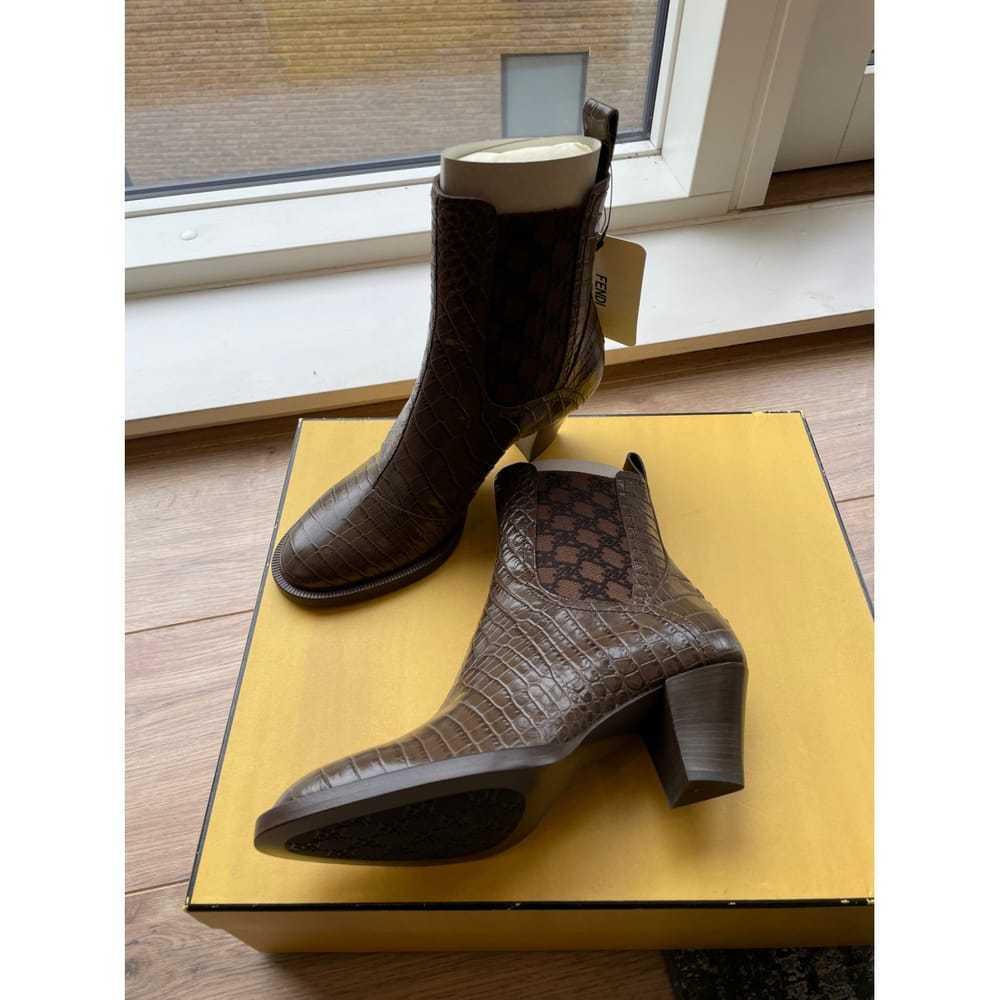 Fendi Leather cowboy boots - image 3