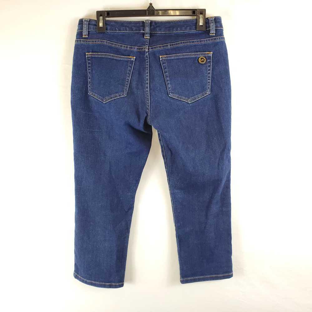 Michael Kors Women Blue Capri Denim Jeans Sz 4 - image 2