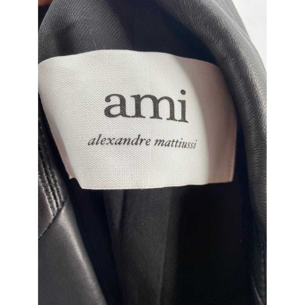 Ami Leather blazer - image 4