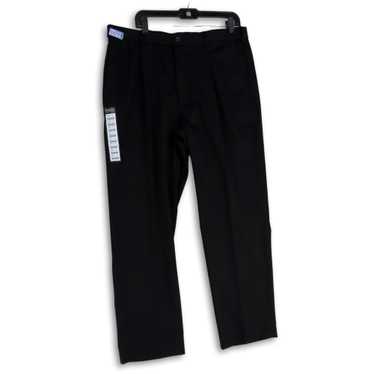 Haggar Clothing NWT Mens Black Pleated Classic Fi… - image 1