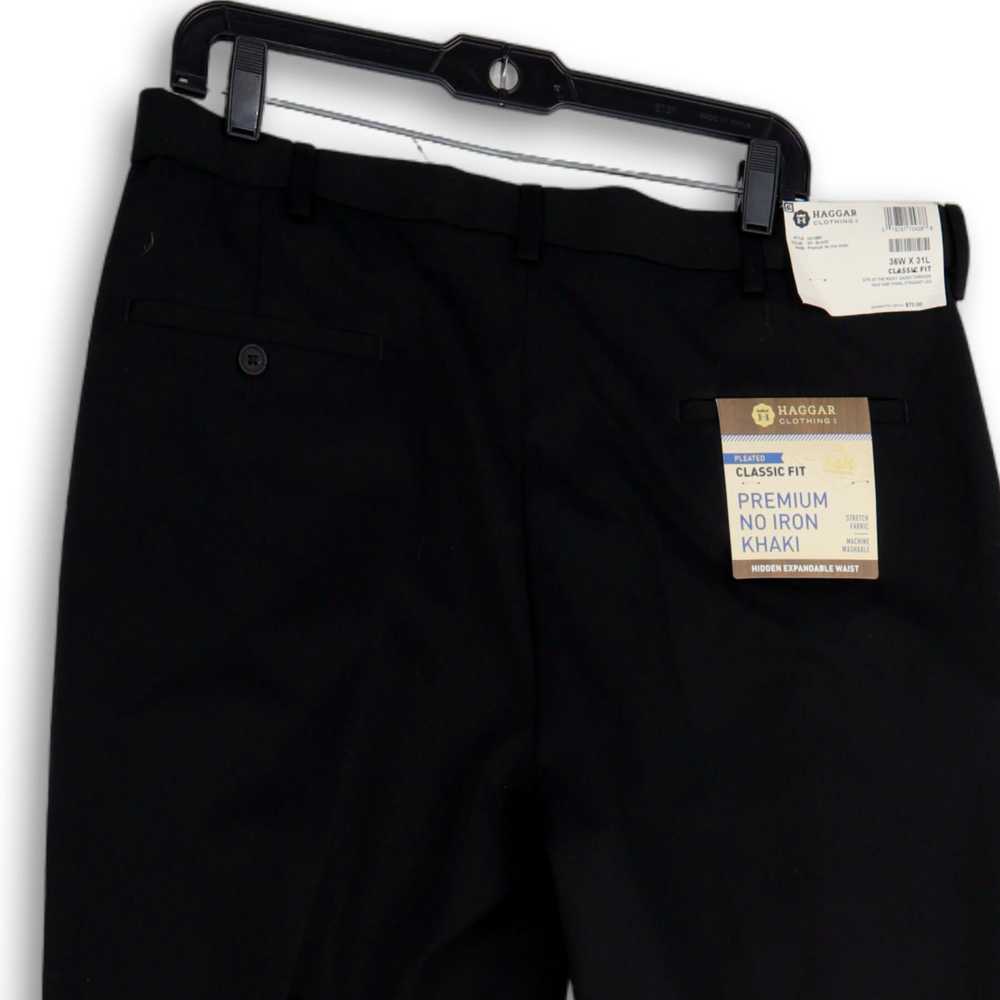 Haggar Clothing NWT Mens Black Pleated Classic Fi… - image 4