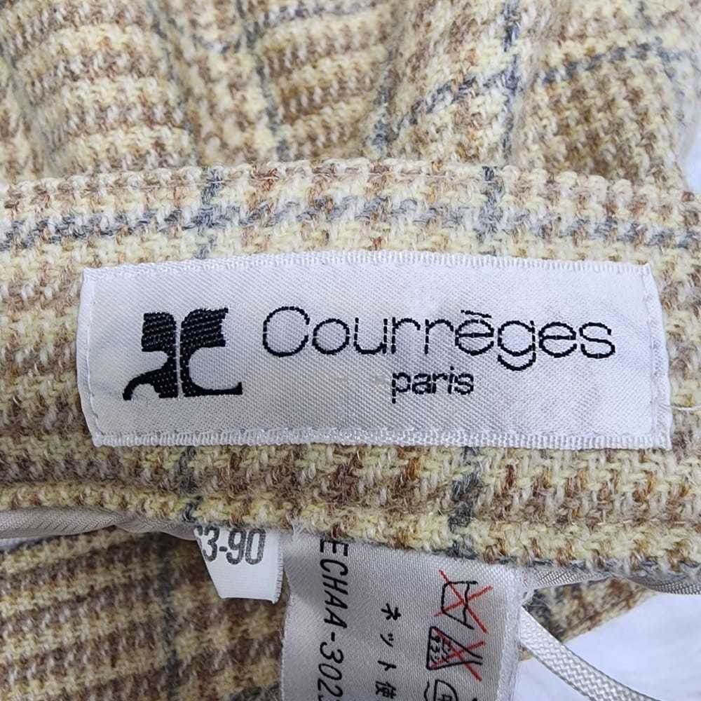 Courrèges Wool mid-length skirt - image 4