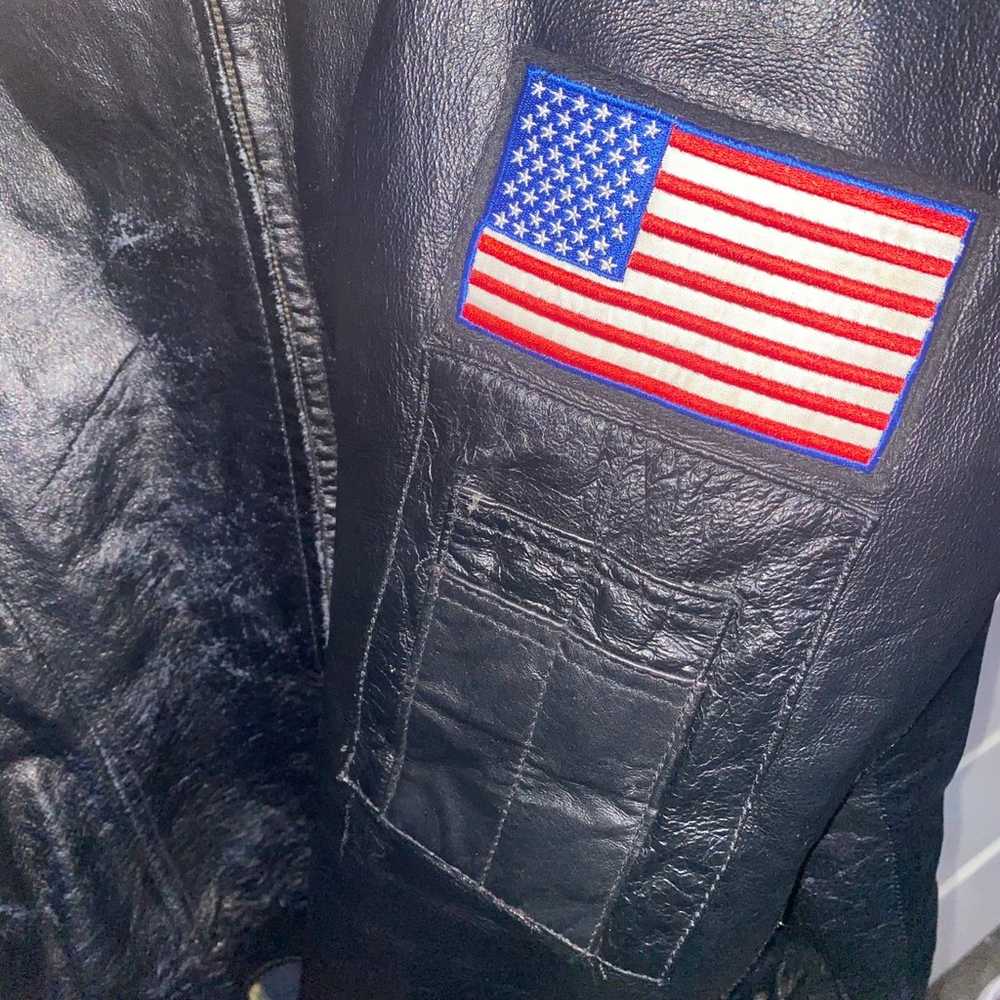 Vtg USA Leather ‘United States Air Force’ Leather… - image 5