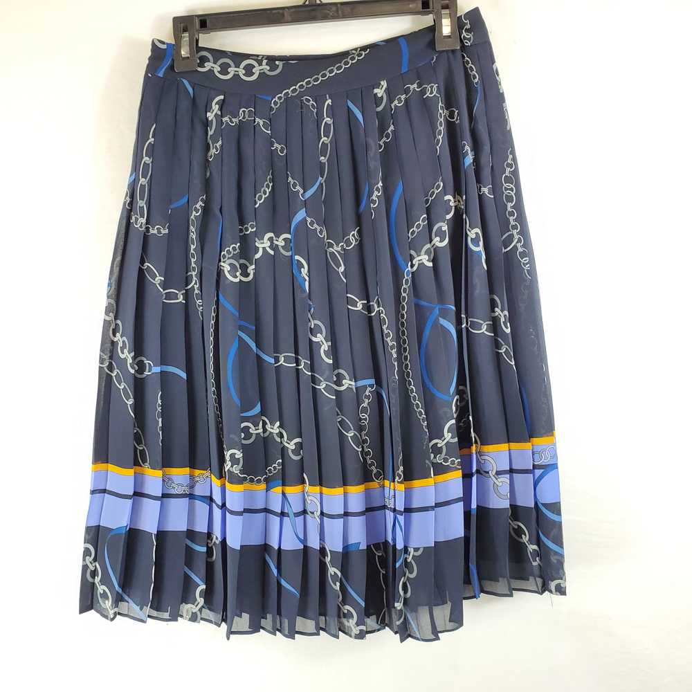 Ann Taylor Women Blue Pleated Skirt Sz 4 NWT - image 1
