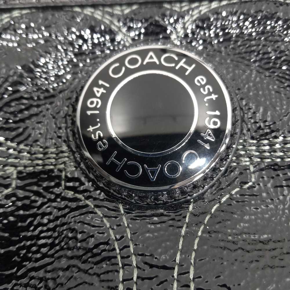 Women's Coach Signature Black Patent Leather Shou… - image 6
