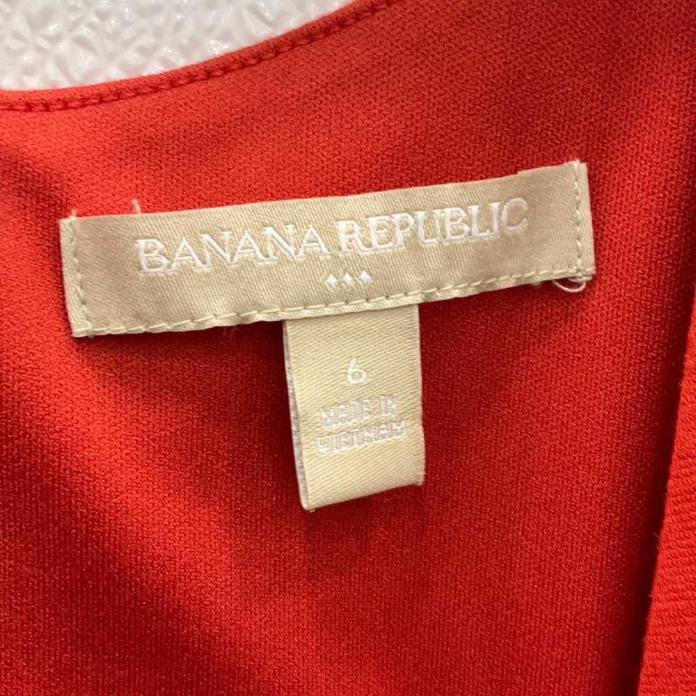 Banana Republic Womens Red Sleeveless V-Neck Belt… - image 3