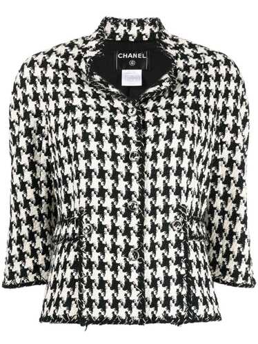 CHANEL Pre-Owned 2008 houndstooth-pattern single-… - image 1