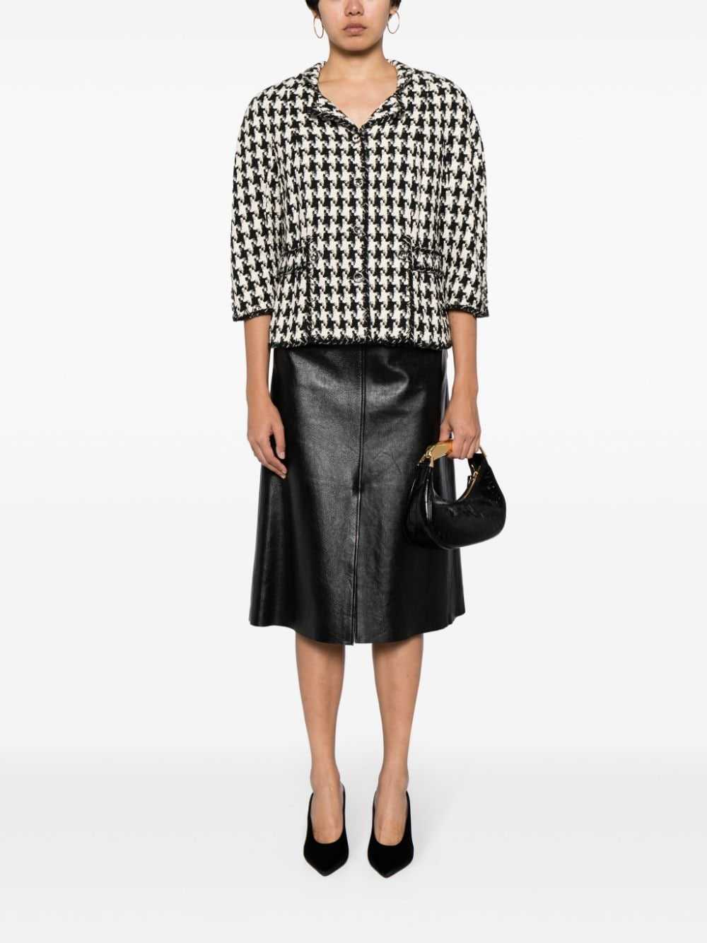 CHANEL Pre-Owned 2008 houndstooth-pattern single-… - image 2