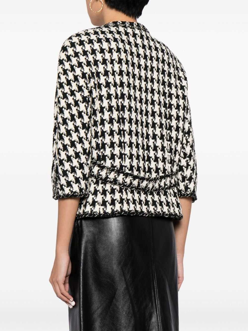 CHANEL Pre-Owned 2008 houndstooth-pattern single-… - image 4