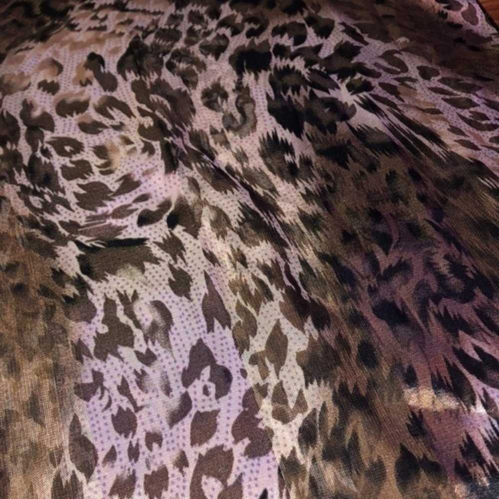 Vintage Cheetah Leopard Animal Print Silky Scarf - image 4