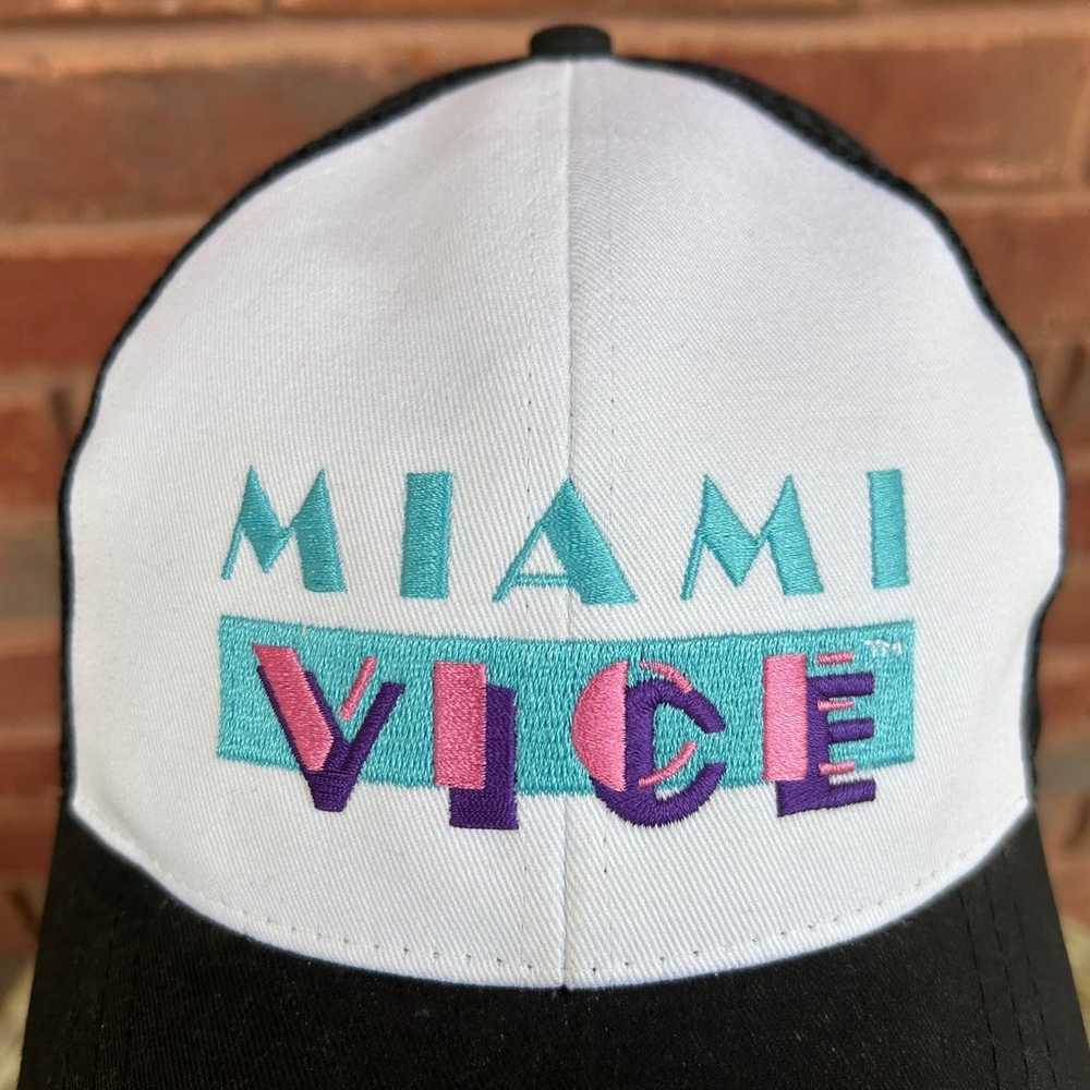 NEW Vintage MIami VIce Truckers Hat Cap Black Whi… - image 2