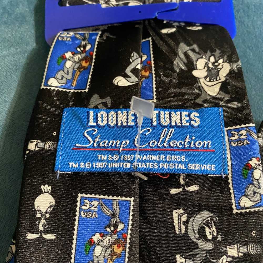New Vintage 1997 Looney Tunes Stamp Collection tie - image 6