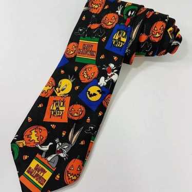 Vintage Looney Tunes Halloween neck tie - image 1
