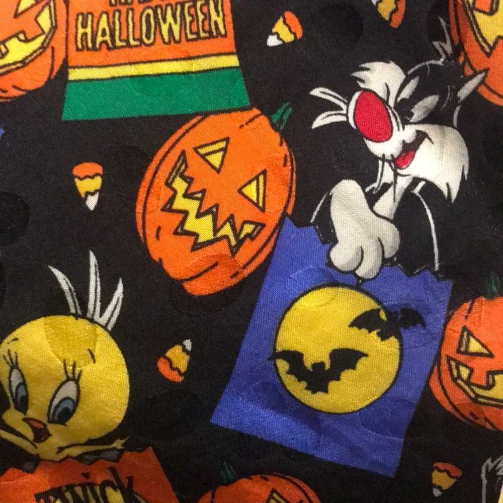 Vintage Looney Tunes Halloween neck tie - image 4