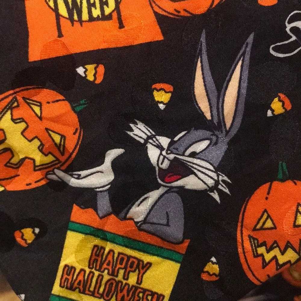 Vintage Looney Tunes Halloween neck tie - image 5